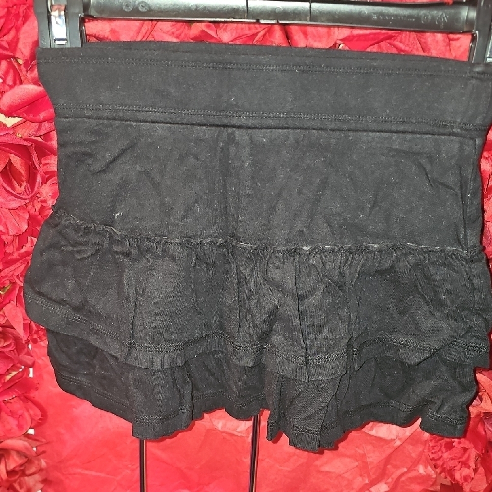 Old Navy Girls Black Ruffled Mini Skort Size Small